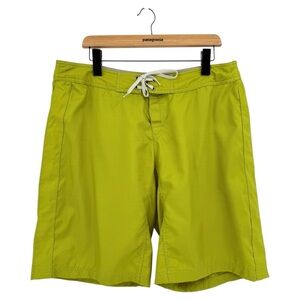 Patagonia Water Girl Women’s Green Drawstring Swim Board Shorts Quick-Dry 16